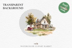 red Farm Barn Landscape House Field House Watercolor Clipart PNG  Transparent Print for invitation t-shirt designs sublimation kids printable digital watercolor red white old farm barn house png, landscape clipart, life jpeg sublimation clip art