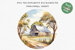 red Farm Barn Landscape House Field House Watercolor Clipart PNG  Transparent Print for invitation t-shirt designs sublimation kids printable digital watercolor red white old farm barn house png, landscape clipart, life jpeg sublimation clip art