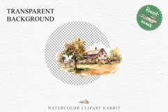 red Farm Barn Landscape House Field House Watercolor Clipart PNG  Transparent Print for invitation t-shirt designs sublimation kids printable digital watercolor red white old farm barn house png, landscape clipart, life jpeg sublimation clip art