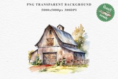 red Farm Barn Landscape House Field House Watercolor Clipart PNG  Transparent Print for invitation t-shirt designs sublimation kids printable digital watercolor red white old farm barn house png, landscape clipart, life jpeg sublimation clip art