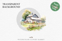 red Farm Barn Landscape House Field House Watercolor Clipart PNG  Transparent Print for invitation t-shirt designs sublimation kids printable digital watercolor red white old farm barn house png, landscape clipart, life jpeg sublimation clip art