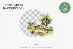 red Farm Barn Landscape House Field House Watercolor Clipart PNG  Transparent Print for invitation t-shirt designs sublimation kids printable digital watercolor red white old farm barn house png, landscape clipart, life jpeg sublimation clip art