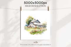 red Farm Barn Landscape House Field House Watercolor Clipart PNG  Transparent Print for invitation t-shirt designs sublimation kids printable digital watercolor red white old farm barn house png, landscape clipart, life jpeg sublimation clip art