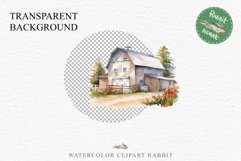 red Farm Barn Landscape House Field House Watercolor Clipart PNG  Transparent Print for invitation t-shirt designs sublimation kids printable digital watercolor red white old farm barn house png, landscape clipart, life jpeg sublimation clip art