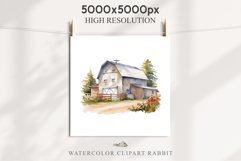 red Farm Barn Landscape House Field House Watercolor Clipart PNG  Transparent Print for invitation t-shirt designs sublimation kids printable digital watercolor red white old farm barn house png, landscape clipart, life jpeg sublimation clip art