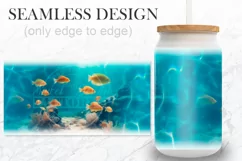 Ocean can glass wrap, sea libbey can glass design Product Image 2
