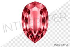 Unique red freestyle cut PNG jewelry clipart mineral gemston Product Image 1
