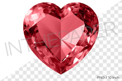 Romantic red heart cut PNG jewelry clipart mineral gemstone Product Image 1