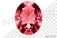 Oval shape red oval cut PNG jewelry clipart mineral gemstone Product Image 1