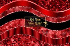 Red Glam Wave Borders Product Image 1