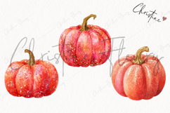Red Glitter Pumpkin | Fall Png Product Image 3