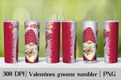 Valentines gnome tumbler sublimation design wrap 20 Oz, gnome tumbler design, gnome tumbler wrap, Valentines gnome PNG.