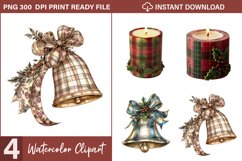 Red And Green Plaid Christmas Exquisite Clipart Product Image 1