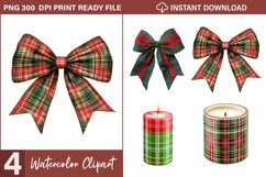 Red And Green Plaid Christmas Exquisite Clipart Product Image 1