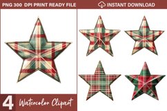 Red And Green Plaid Christmas Artwork Clipart Product Image 1