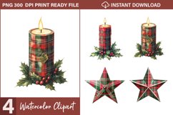 Red And Green Plaid Christmas Exquisite Clipart Product Image 1