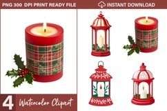 Red And Green Plaid Christmas Exquisite Clipart Product Image 1