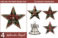 Red And Green Plaid Christmas Artwork Clipart Product Image 1