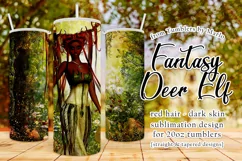 Redhead Female Fantasy Deer Elf 20oz Tumbler Design Product Image 1