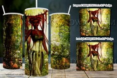 Redhead Female Fantasy Deer Elf 20oz Tumbler Design Product Image 3