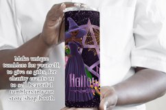 Halloween Witch Purple Pentgram 20oz Tumbler, Red Hair Product Image 3