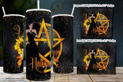 Halloween Witch Golden Pentgram 20oz Tumbler, Red Hair Product Image 2