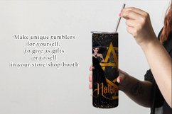 Halloween Witch Golden Pentgram 20oz Tumbler, Red Hair Product Image 3