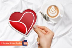 Red Heart Sticker, Romantic Red Heart Sticker Product Image 1