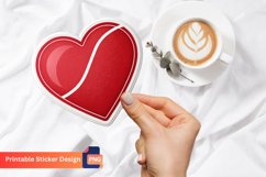 Red Heart Sticker, Romantic Red Heart Sticker Product Image 1
