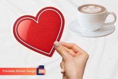 Red Heart Sticker, Valentine’s Day Heart, Heart Decal Product Image 1