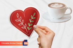 Red Heart Sticker, Valentine’s Day Heart, Heart Decal Product Image 1
