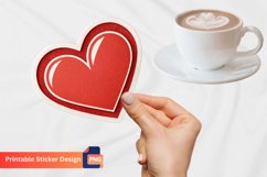 Red Heart Sticker, Valentine’s Day Heart, Heart Decal Product Image 1