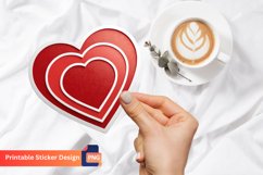 Red Heart Sticker, Romantic Red Heart Sticker Product Image 1