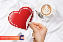 Red Heart Sticker, Romantic Red Heart Sticker Product Image 1