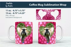 Red heart sublimation photo wrap for Cricut Coffee Mug