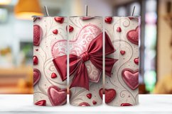 Red hearts print, cherry pattern wrap, fun tumbler wrap, printable craft wrap, cute cherry design