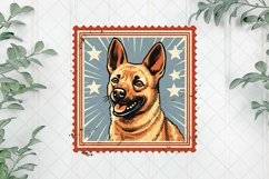 Dog Portrait Vintage Sublimation Clipart Product Image 1