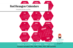 2026 Red Hexagon Calendars Bundle by Sarah Hurley Product Image 1
