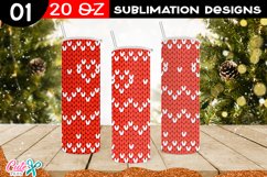 Colorful Knitted Christmas Tumbler Sublimation Bundle Product Image 6
