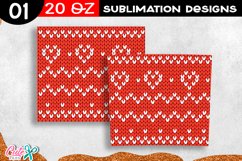 Colorful Knitted Christmas Tumbler Sublimation Bundle Product Image 5