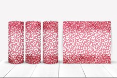 Red Leopard Glitter Tumbler Sublimation I 20 Oz Tumbler Wrap PNG