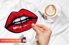 Red Lip Sticker, Lip Sticker, ed Lip Sticker For Planner Product Image 1