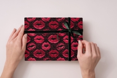 Red Lip Stains Seamless Pattern Bundle Kiss Dark Romance Product Image 5