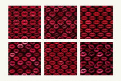 Red Lip Stains Seamless Pattern Kiss Dark Romance Product Image 2
