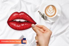 Red Lips Sticker, Red Lips Vinyl Sticker, Red Lips Decal Product Image 1