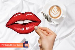 Red Lips Sticker, Red Lips Vinyl Sticker, Red Lips Decal Product Image 1