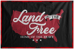 Illustration Red map of United States Land Of The Free Product Image 2