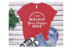 Bella Canvas 3001 Tshirt Mockup RED Product Image 1