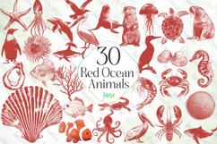Red Ocean Animals Sublimation Product Image 1