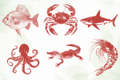 Red Ocean Animals Sublimation Product Image 3